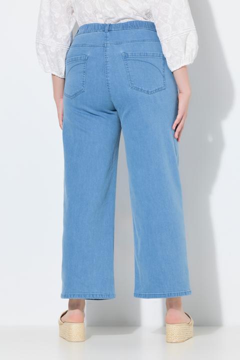 Produktbild Ulla Popken Jeans-Culotte, weites Bein, Elastikbund (60)