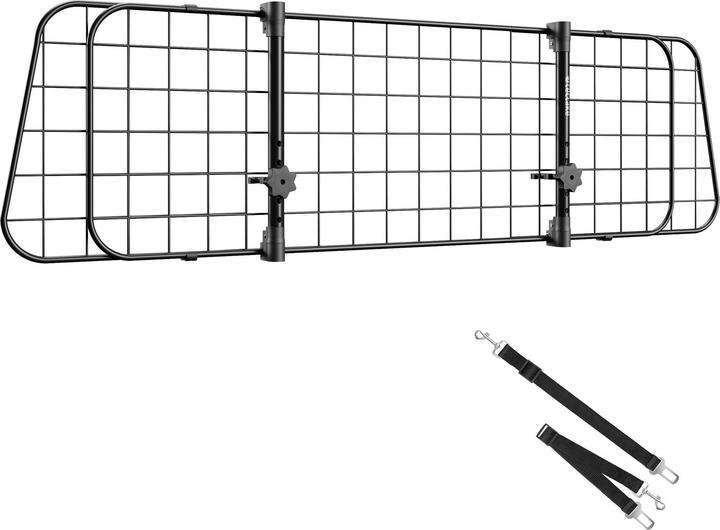 Produktbild tectake Hundeschutzgitter Balu, breitenverstellbar, 2 Anschnallgurte (Hund, Faltbar)