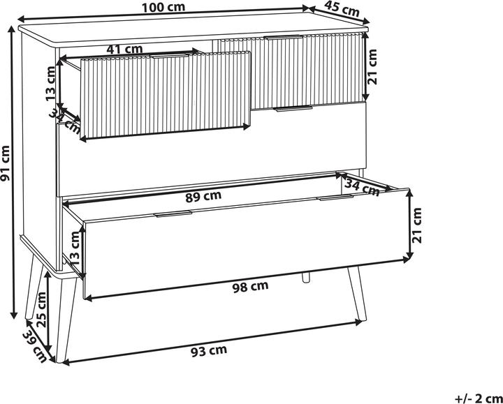 Actual product image Beliani Timmins (100 x 45 x 91 cm)