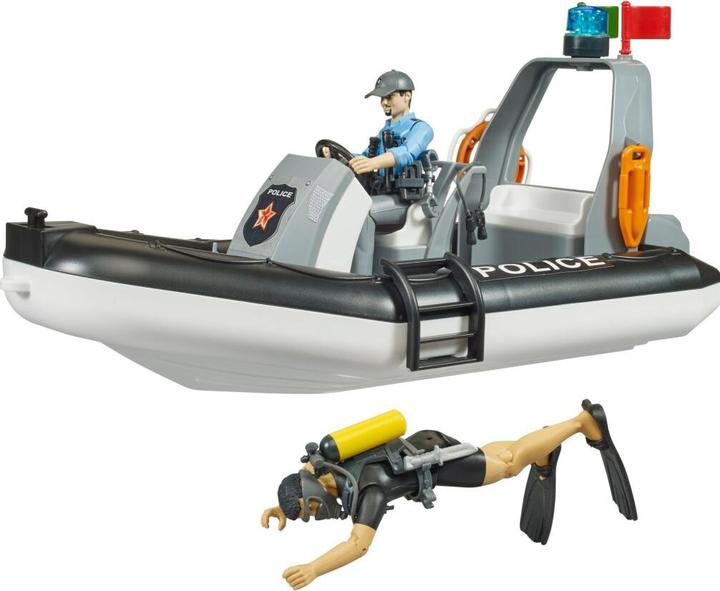 Produktbild Bruder bworld Polizei Schlauchboot mit Polizist