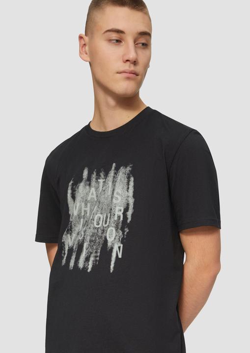 Produktbild s.Oliver T-Shirt Basic Rundhals T-Shirt mit Frontprint (S)