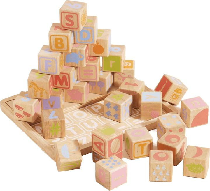 Actual product image Le Toy Van Colored wooden cubes - ABC & more