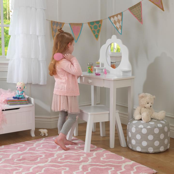 Produktbild KidKraft Mittlere Eitelkeit und Hocker (Kinderhocker)