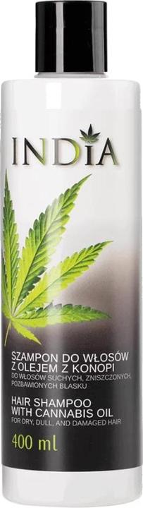 Actual product image India Cosmetics INDIA Hair Shampoo with Hemp Oil, Collagen, and D-Panthenol 400ml (400 ml, Liquid shampoo)