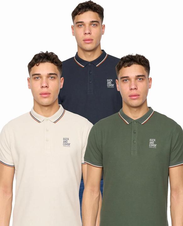 Immagine prodotto Duck and Cover Melports Maglietta Polo Uomo Misura Confezione 3 (XL)