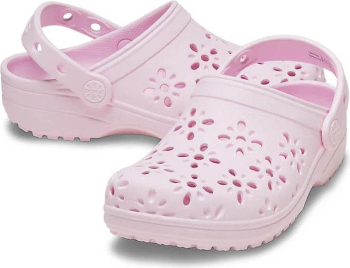 Actual product image Crocs K's Classic Floral CutOut Clog (33)