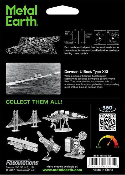 Produktbild Metal Earth constructie speelgoed German U-Boat type XXI