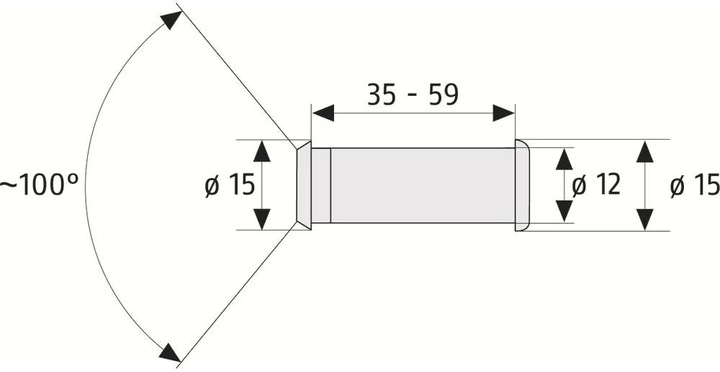 Immagine prodotto Abus Sbirciatori per porte in ottone cromato (Meccanico)