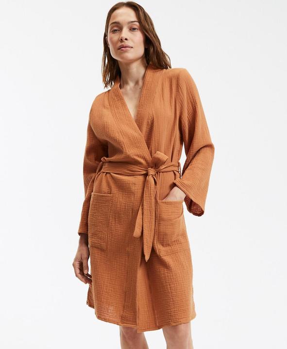 Image du produit La Redoute Collections Bademantel aus Baumwollmusselin (46)