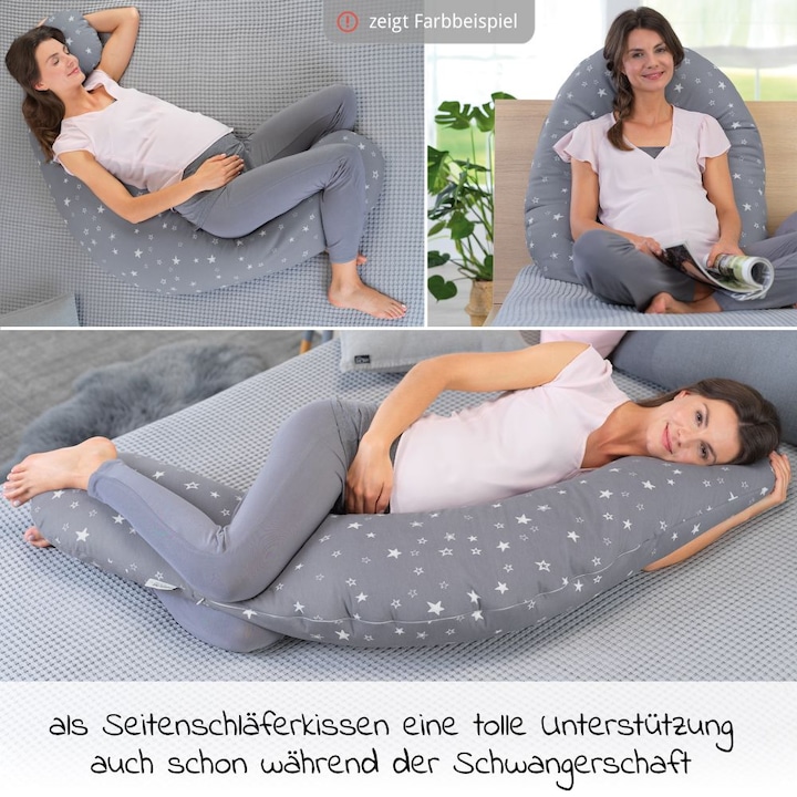 Produktbild Theraline Stillkissen "Das Original" mit Dinkel Füllung inkl. Bezug 190 cm (38 cm)