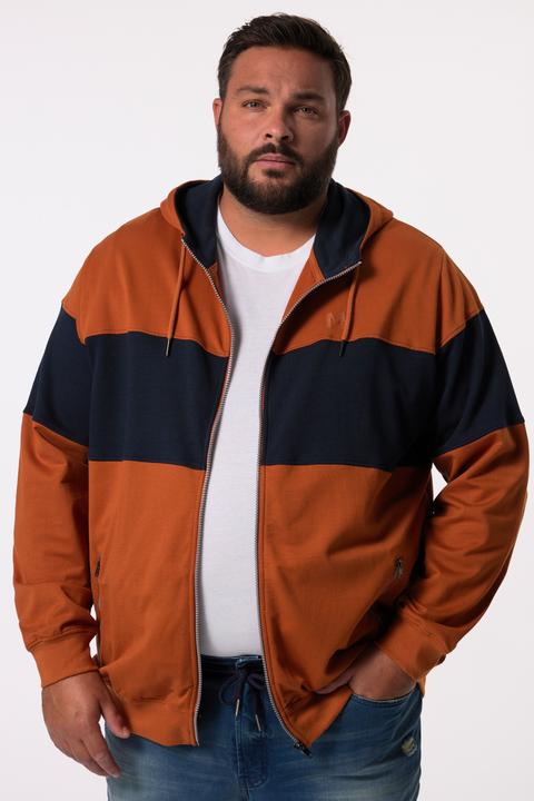 Image du produit Men+ Sweat-shirt zippé en molleton, capuche, esprit colour block - jusqu'au 8 XL (L)