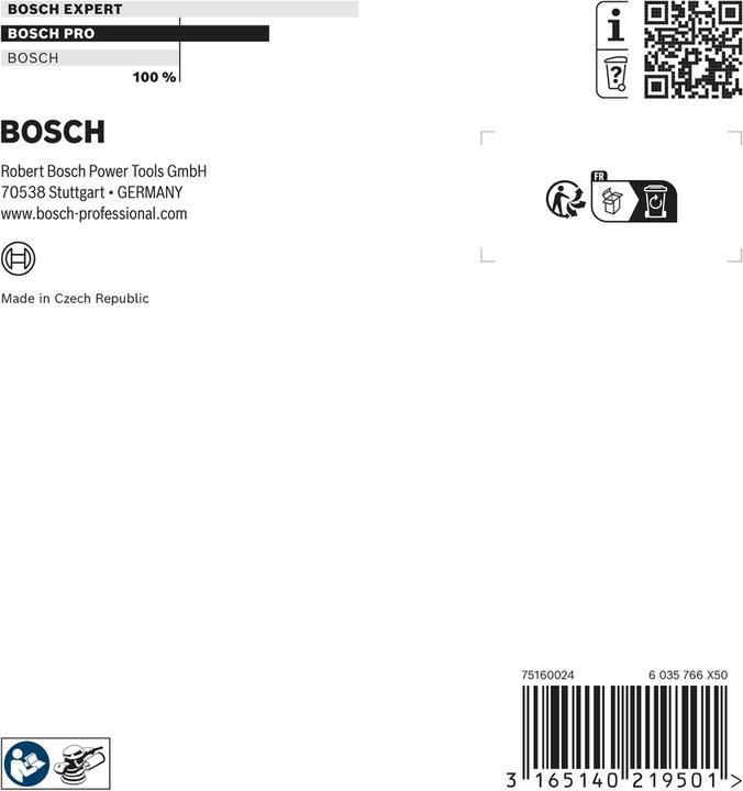 Produktbild Bosch Professional Zubehör Schleifteller hart, 125 mm (Hart)