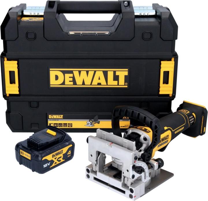 Actual product image DeWalt DCW 682 NT cordless flat dowel cutter 18 V 102 x 20 mm brushless + 1x battery 4.0 Ah + TSTAK -