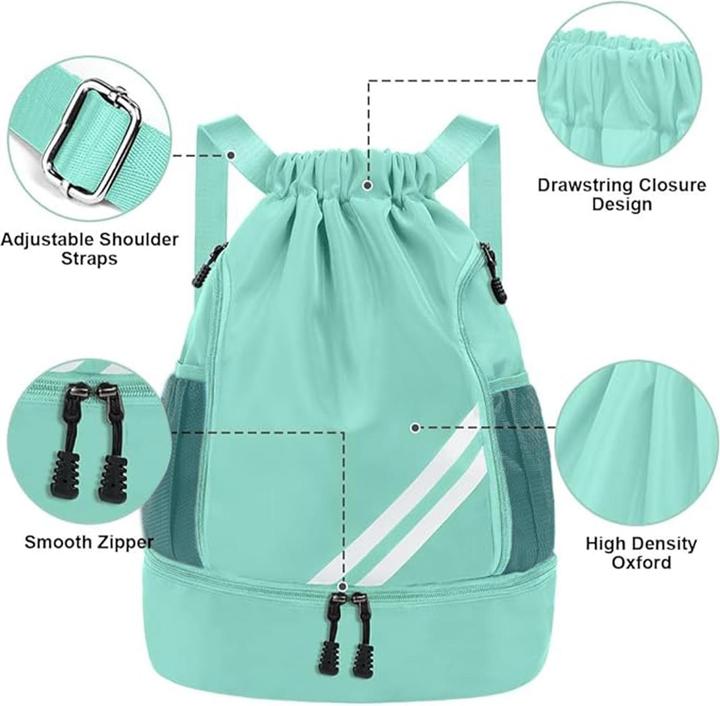 Produktbild Only-Bags.Store Mode Sport Rucksäcke, Turnbeutel, grosse Kapazität Kordelzug Sporttasche (20 l)