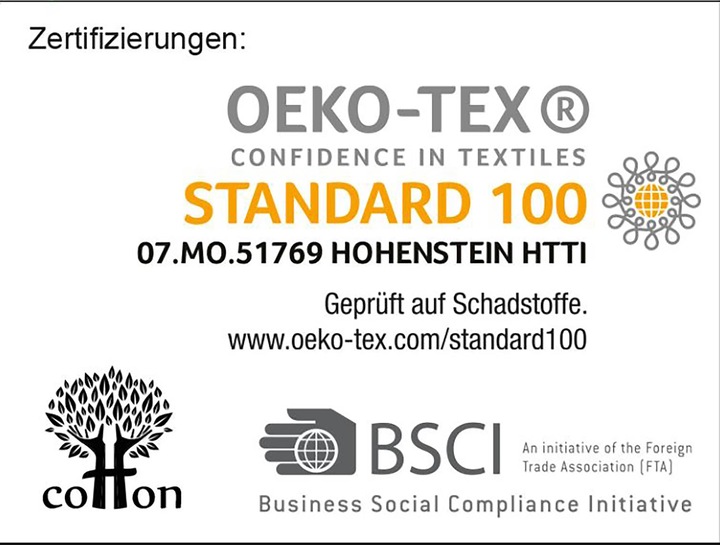 Produktbild Normani Damen Baumwoll-Bademantel mit Frottee, zweifarbig - OEKO-TEX® 100 - 8783 (3XL)