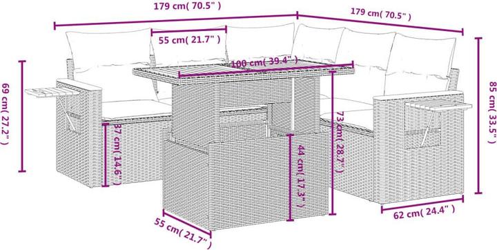 Immagine prodotto vidaXL Garten Sofagarnitur
