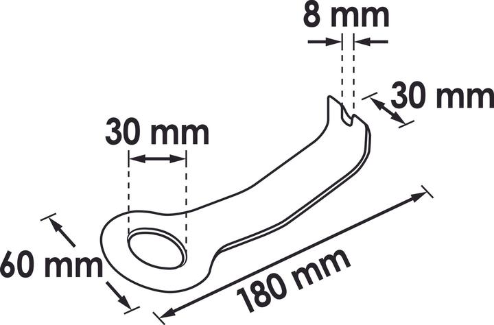 Produktbild Vigor Lösehebel und Cliplöser mit Zugöse ∙ V2492 ∙ 30 mm