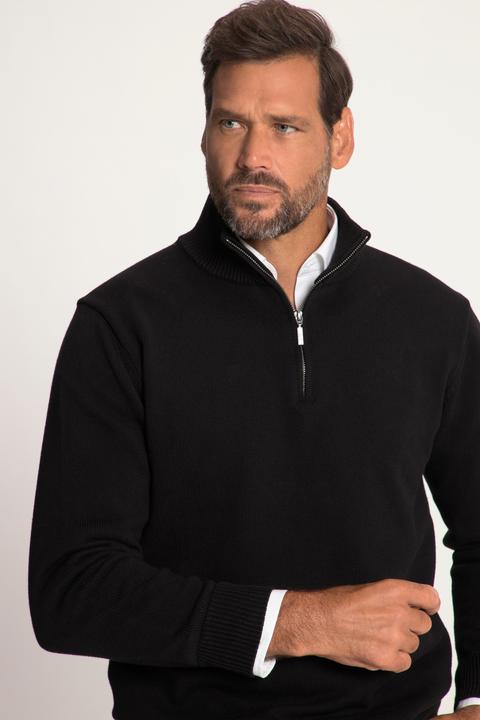 Produktbild JP1880 JP 1880 Stricktroyer, Stehkragen, Zipper, Langarm, bis 7 XL (5XL)
