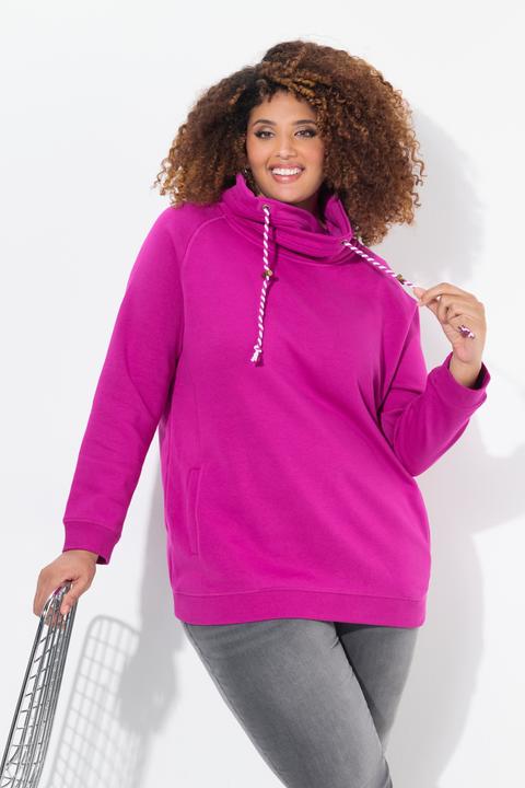 Produktbild Ulla Popken Sweatshirt, weiter Stehkragen, Taschen, Raglan-Langarm (54)