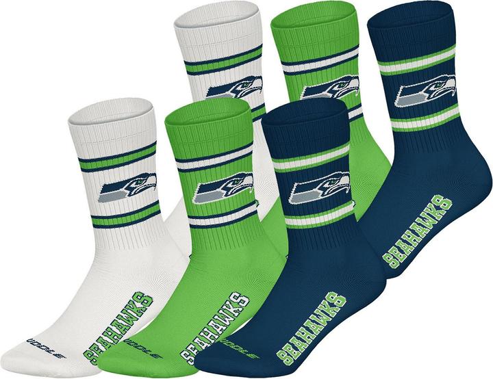 Produktbild NFL Freizeitsocken Seattle Seahawks Crew (6er Pack, 39 - 42)