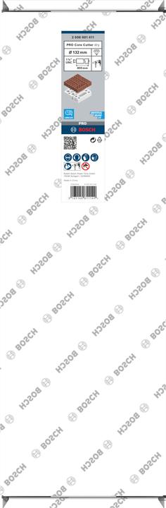 Valeurs nutritives et ingrédients Bosch Professional Zubehör PRO Core Cutter dry, 132 x 400 mm, 1 1/4 pouce UNC (132 millimètres)