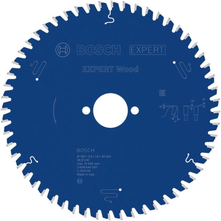 Produktbild Bosch Professional Zubehör Kreissägeblatt Expert for Wood, 190 x 30 x 2,6 mm, 56