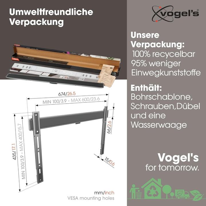Actual product image Vogels TVM 5605 (Wall, 100", 100 kg)