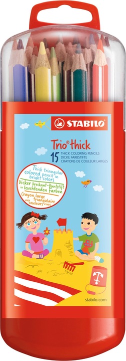 Produktbild STABILO Trio (Mehrfarbig, 15 x)
