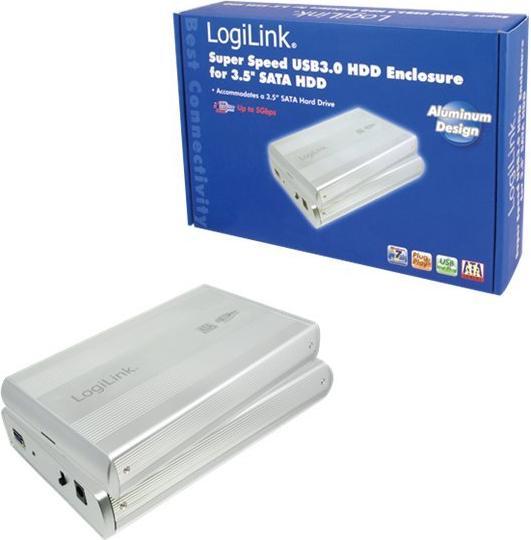 Image du produit LogiLink Boîtier pour disque dur 3.5" S-ATA USB 3.0 Alu, argenté (3.5")