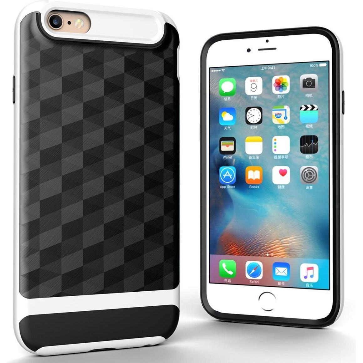 König Design Apple iPhone 6 / 6s Hülle Case Handy Cover Schutz Tasche Schutzhülle Bumper Weiss (Apple iPhone 6), Smartph...