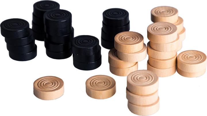 Actual product image Clown games Checkers Pieces Wood (English)