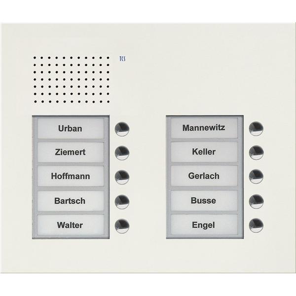 TCS, Klingel + Türsprechanlage, Audio Aussenstation PUK 10 Tasten 2-spaltig UP PU
