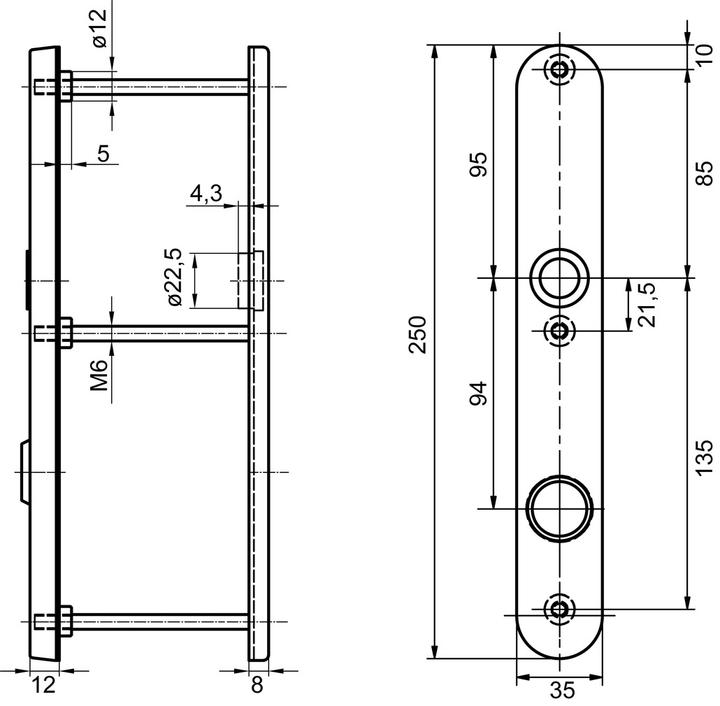 Productafbeelding Glutz Beschermende deurbordjes buiten 52103 (Deurplaat set)