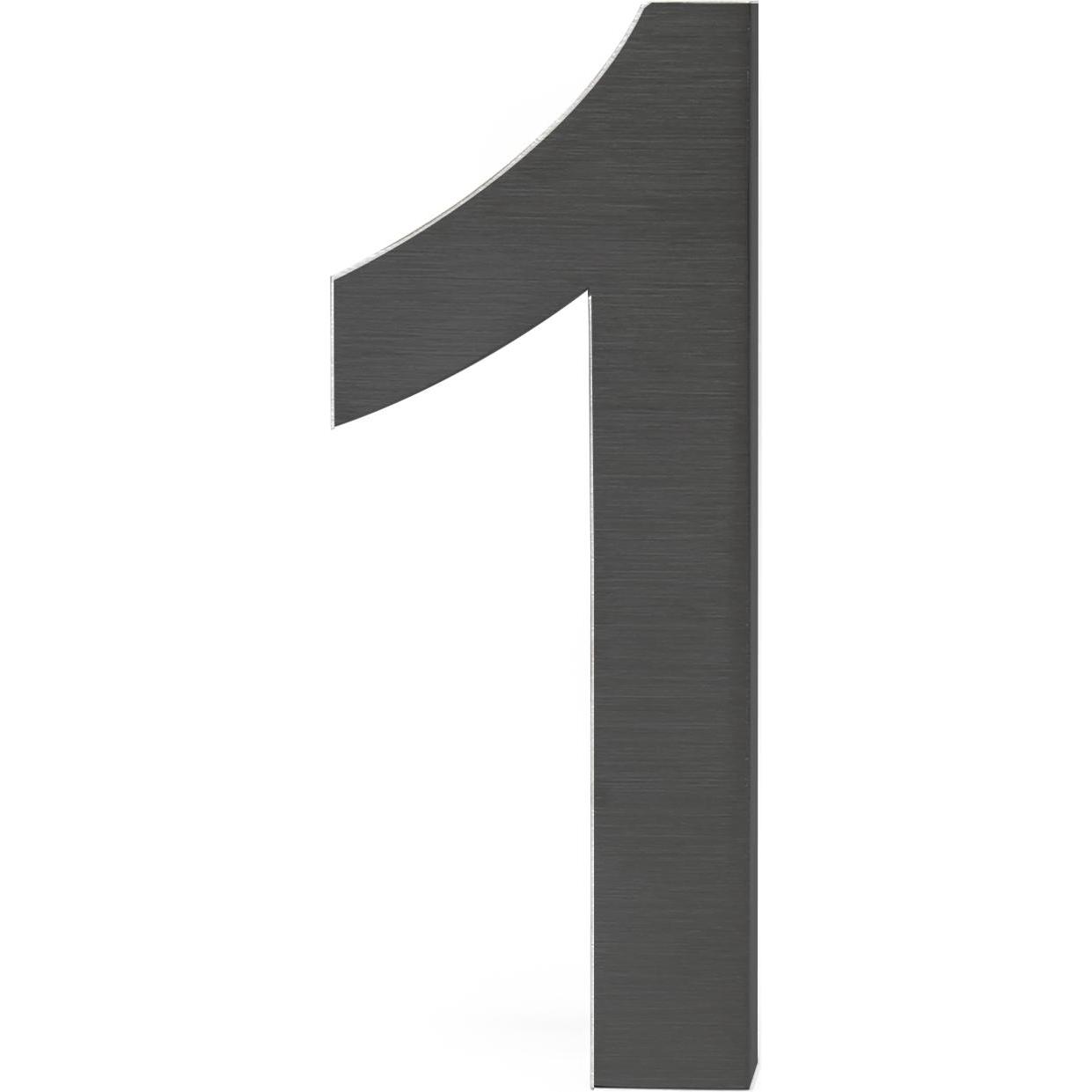 Thumbnail - Wiltec, Hausnummer + Türschild, Hausnummer 1 Edelstahl Hausnummer modern 3D-Design rostfrei