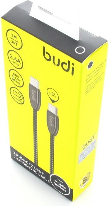 Actual product image Budi Cable USB USB-C - USB-C 1 m Black (43432-uniw) (1 m)
