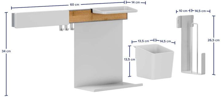 Produktbild tesa Küchenorganizer Kombi-Set L zum Kleben