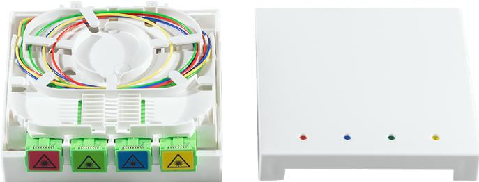 Actual product image LogiLink FTTH splice box, 4x SC/APC, 40 m laying cable, whiteá (40 m)