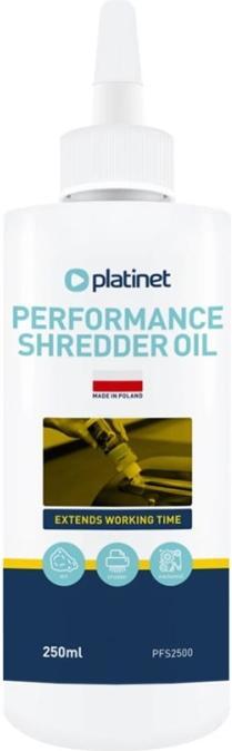 Actual product image Platinet PERFORMANCE OIL FOR PAPER SHREDDERS 250ML (45549