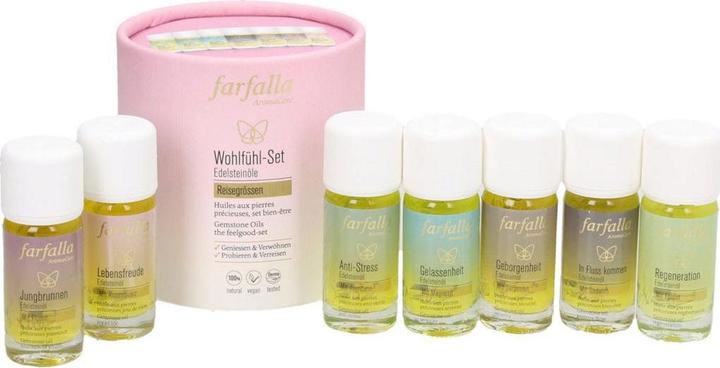 Produktbild Farfalla Edelsteinöle Wohlfühlset (Körpercreme, Körpergel, Körperlotion, Körpermilch, 10 ml)