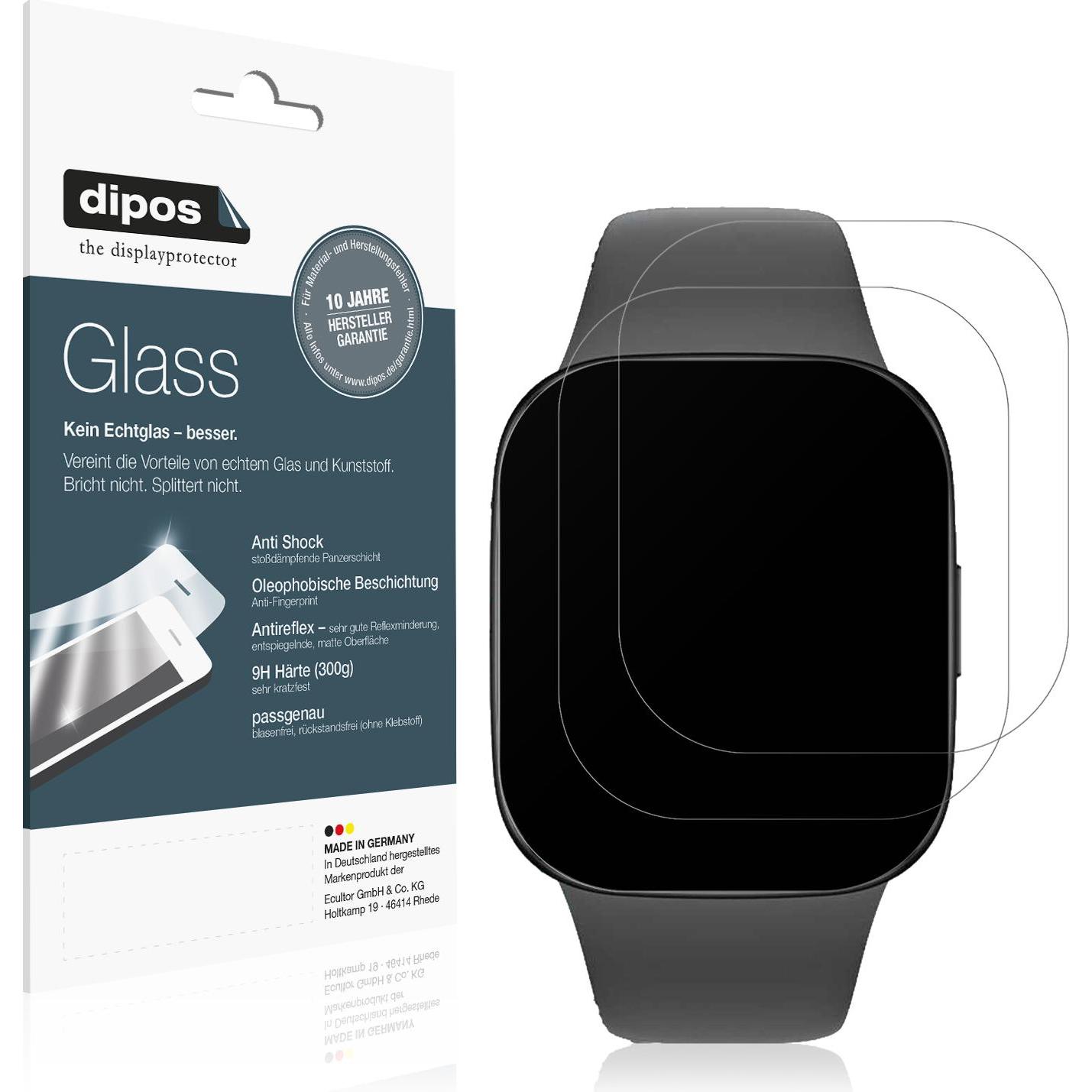 Dipos Displayschutz Anti-Shock, Smartwatch Schutzfolie, Transparent