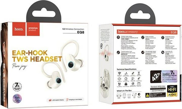 Actual product image Hoco EQ8 Pure Joy Headset Wireless In-Ear Anrufe/Musik Bluetooth Weiss (7 h, Wireless)