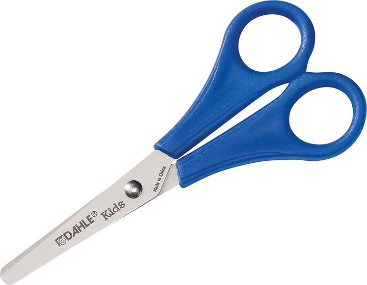 Actual product image Dahle Children's scissors round 13 cm, blue handle (13 cm)