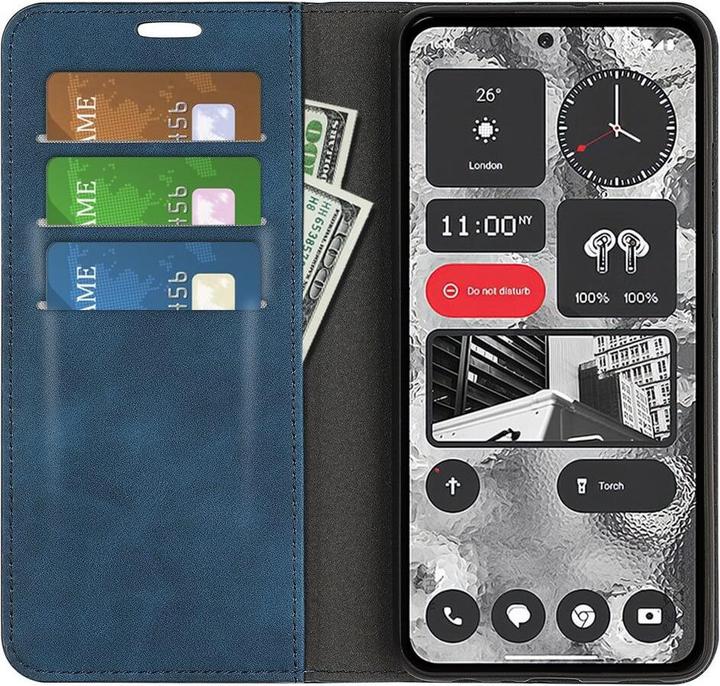 Actual product image Cover-Discount Nothing Phone (2) - Stand Flip Case cover blue (Nothing Phone (2))