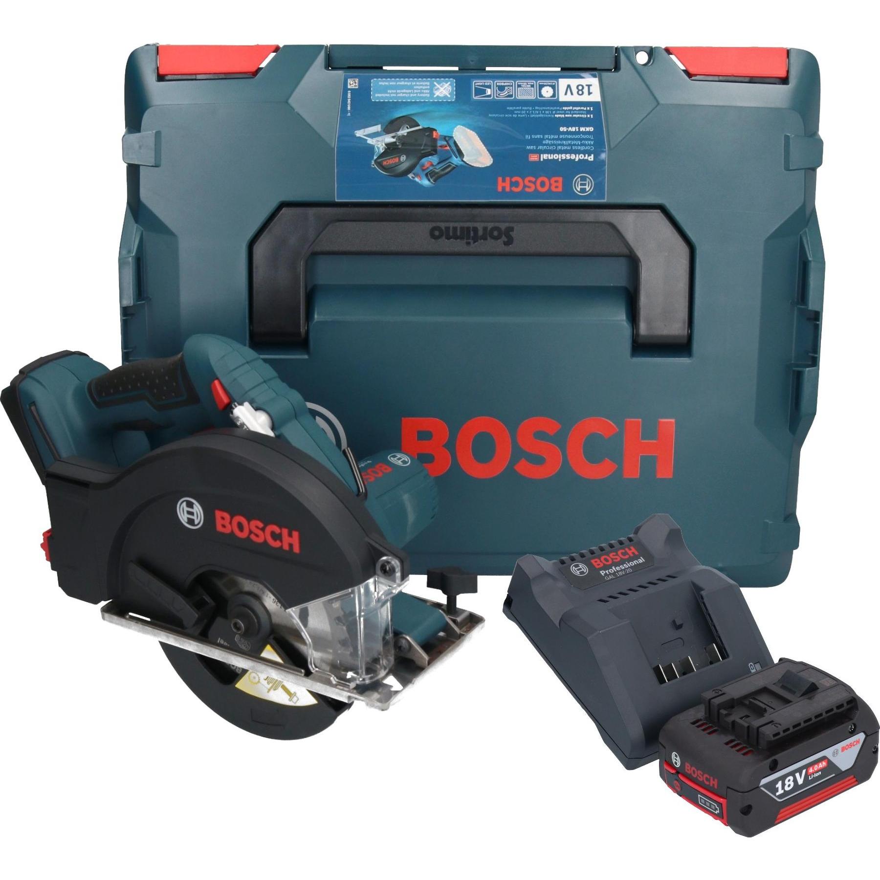 Bosch Professional, Handkreissäge, Bosch GKM 18V-50 Professional Akku Metall Handkreissäge 18 V 136 mm Brushless + 1x Ak...