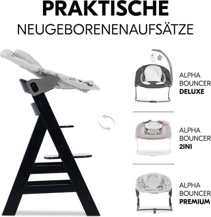 Produktbild Hauck Hochstühle Hochstuhl Alpha Plus - im Sparset inkl. Sitzkissen (Treppenhochstuhl)