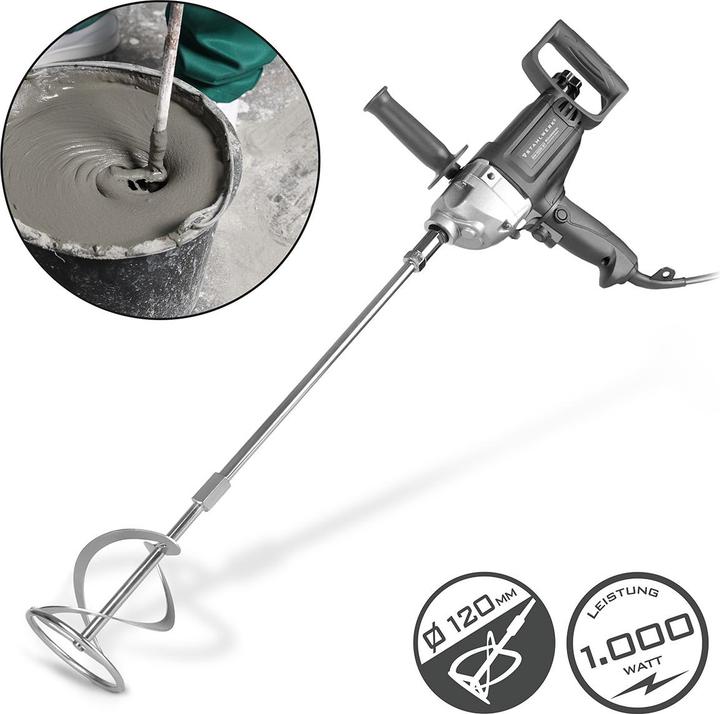 Stahlwerk RW-1000 ST Rührwerk 1000 W 550 U/min Mörtelrührer Kompaktes Rührgerät für Mörtel und Beton