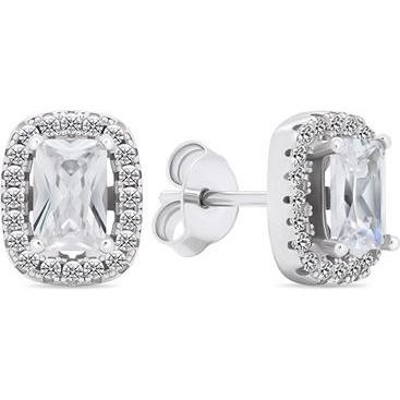 Brilio, Ohrringe, Silver - Sparkling silver earrings with zircons EA578W