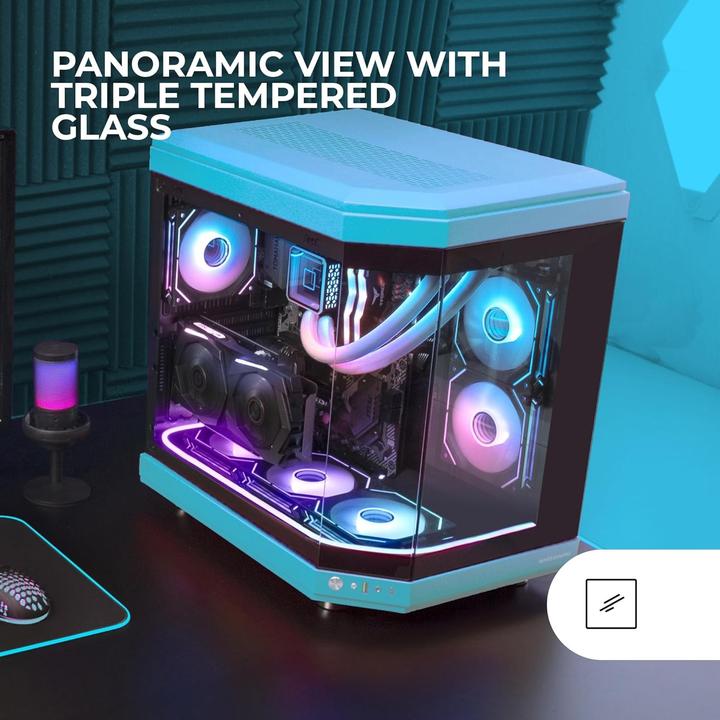 Produktbild Mars Gaming Boitier Moyen Tour ATX MC-3T RGB avec panneaux vitrés (Noir) (ATX, mATX, Mini-ITX)