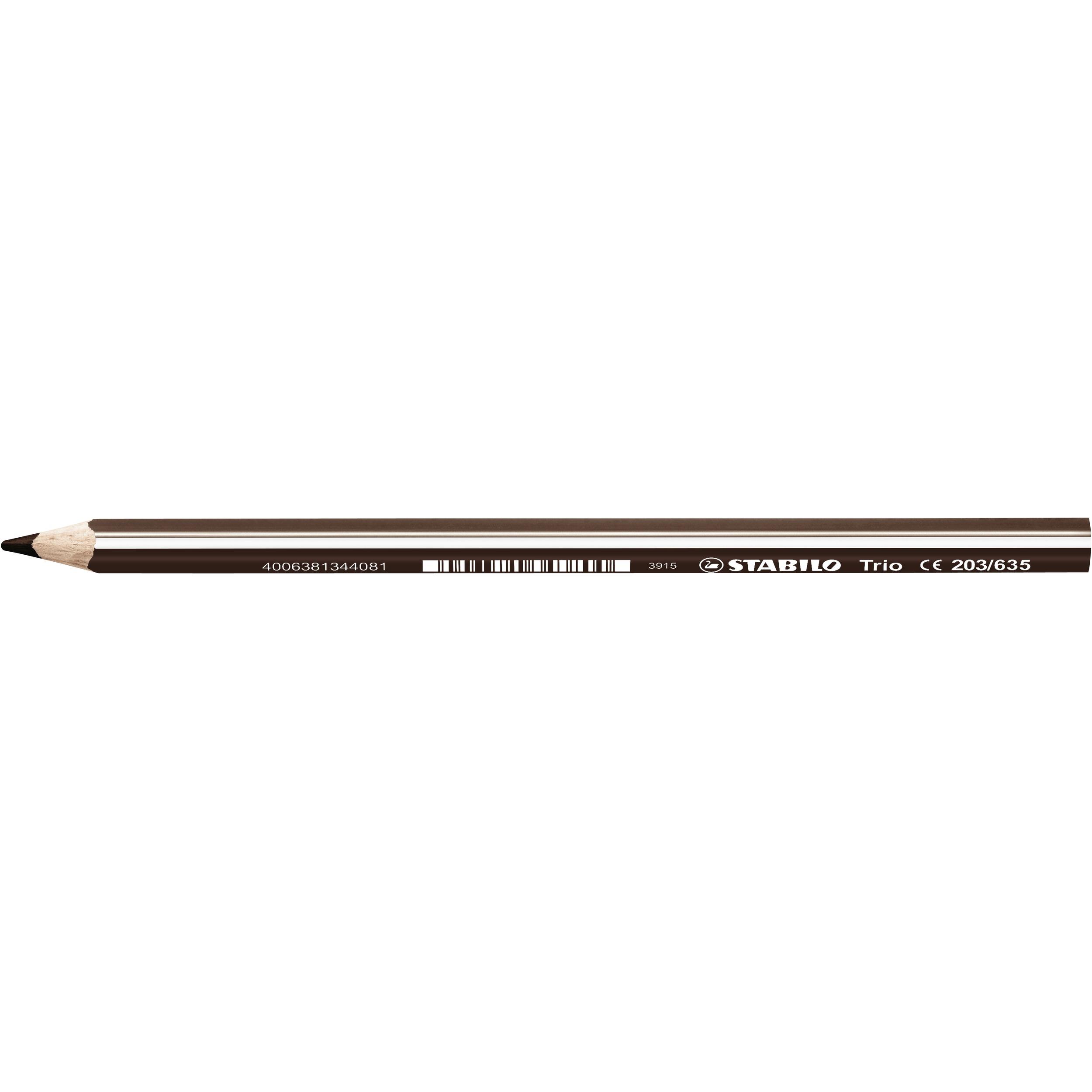 STABILO, Malstifte, Trio dick Dreikant-Buntstift (Brown, 1 x)
