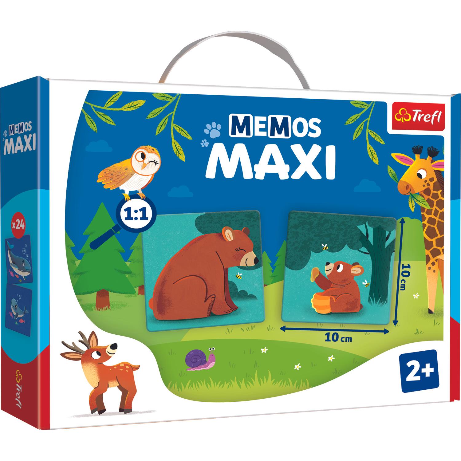 Trefl Educational game Memos maxi Animals and their children 02268 (Deutsch, Englisch)